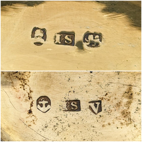 1819 British Antique Sterling Silver Vinaigrette with Sponge John Shaw